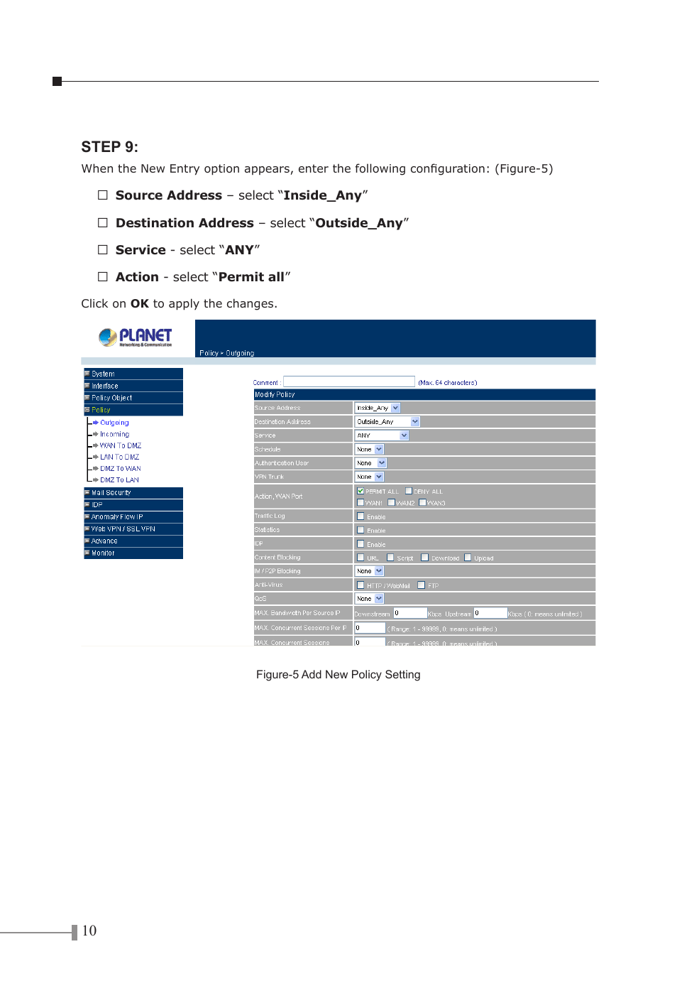 PLANET CS-2000 User Manual | Page 10 / 13