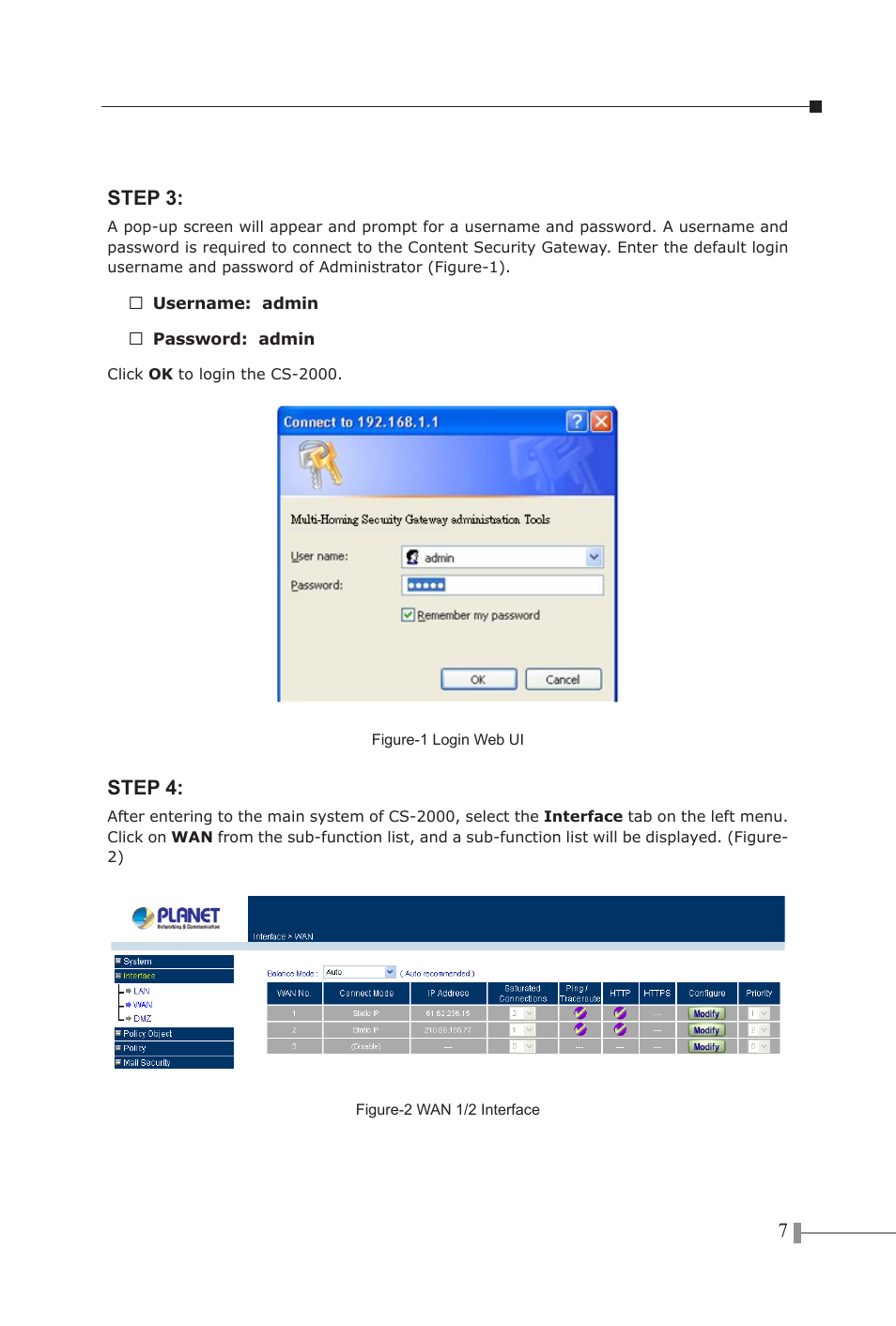 PLANET CS-2000 User Manual | Page 7 / 13