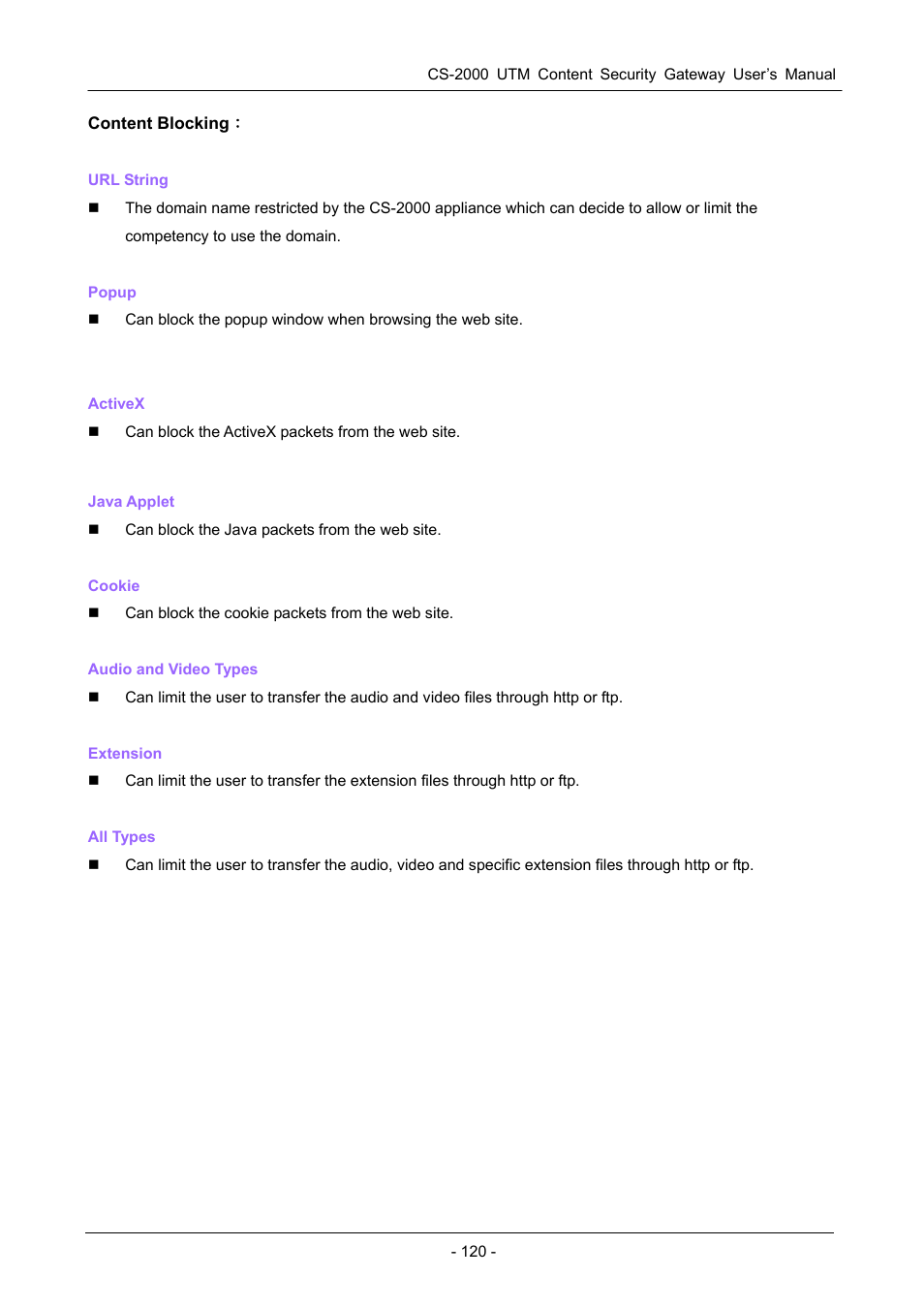 PLANET CS-2000 User Manual | Page 126 / 573