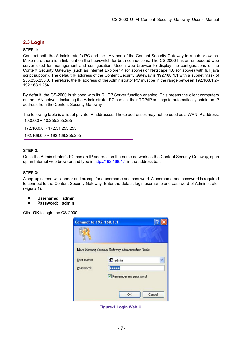 3 login | PLANET CS-2000 User Manual | Page 13 / 573