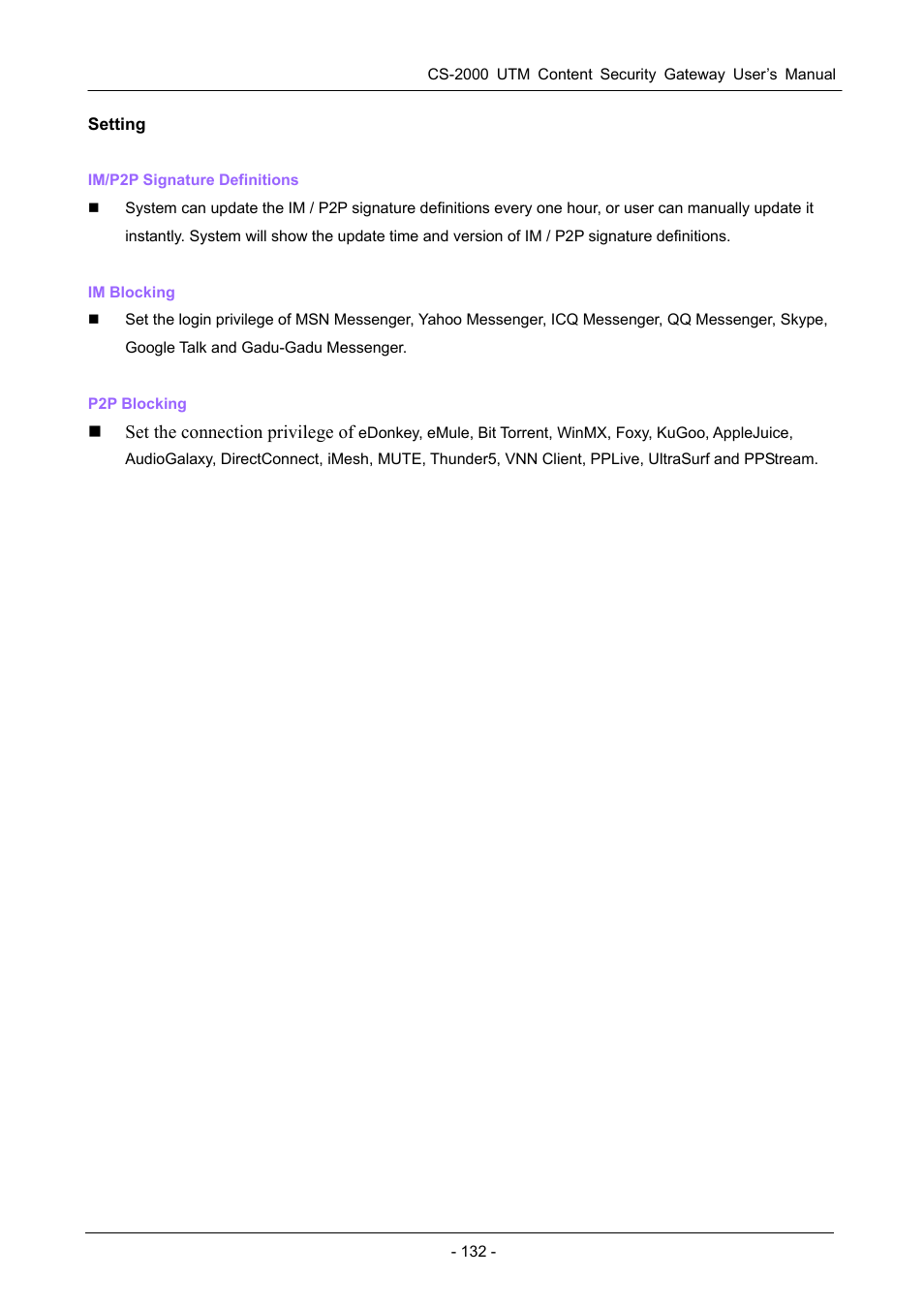 PLANET CS-2000 User Manual | Page 138 / 573