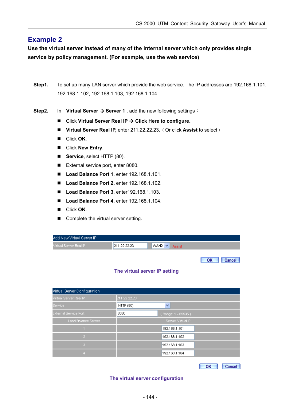 Example 2 | PLANET CS-2000 User Manual | Page 150 / 573