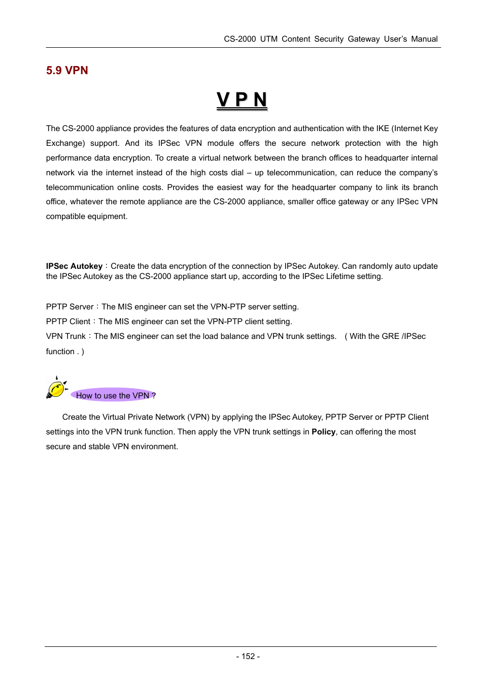 9 vpn, Vp p n n | PLANET CS-2000 User Manual | Page 158 / 573