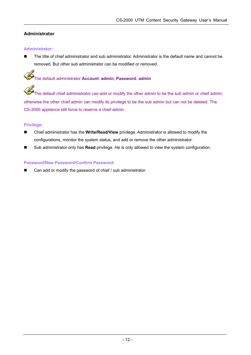 PLANET CS-2000 User Manual | Page 18 / 573
