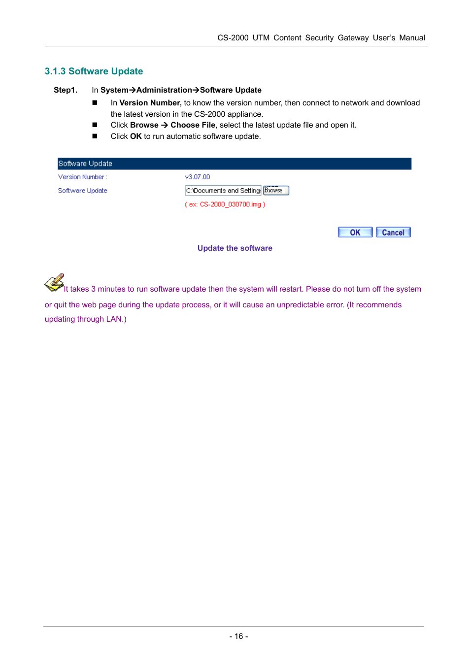 3 software update | PLANET CS-2000 User Manual | Page 22 / 573