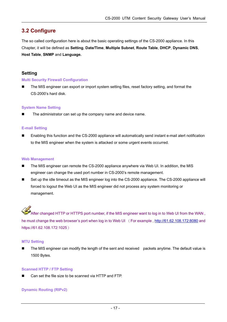 2 configure | PLANET CS-2000 User Manual | Page 23 / 573