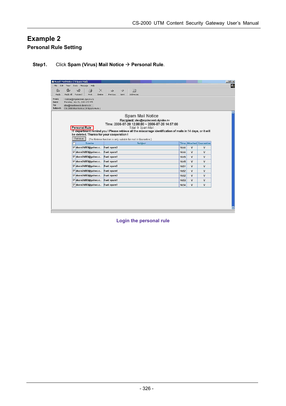 Example 2 | PLANET CS-2000 User Manual | Page 332 / 573