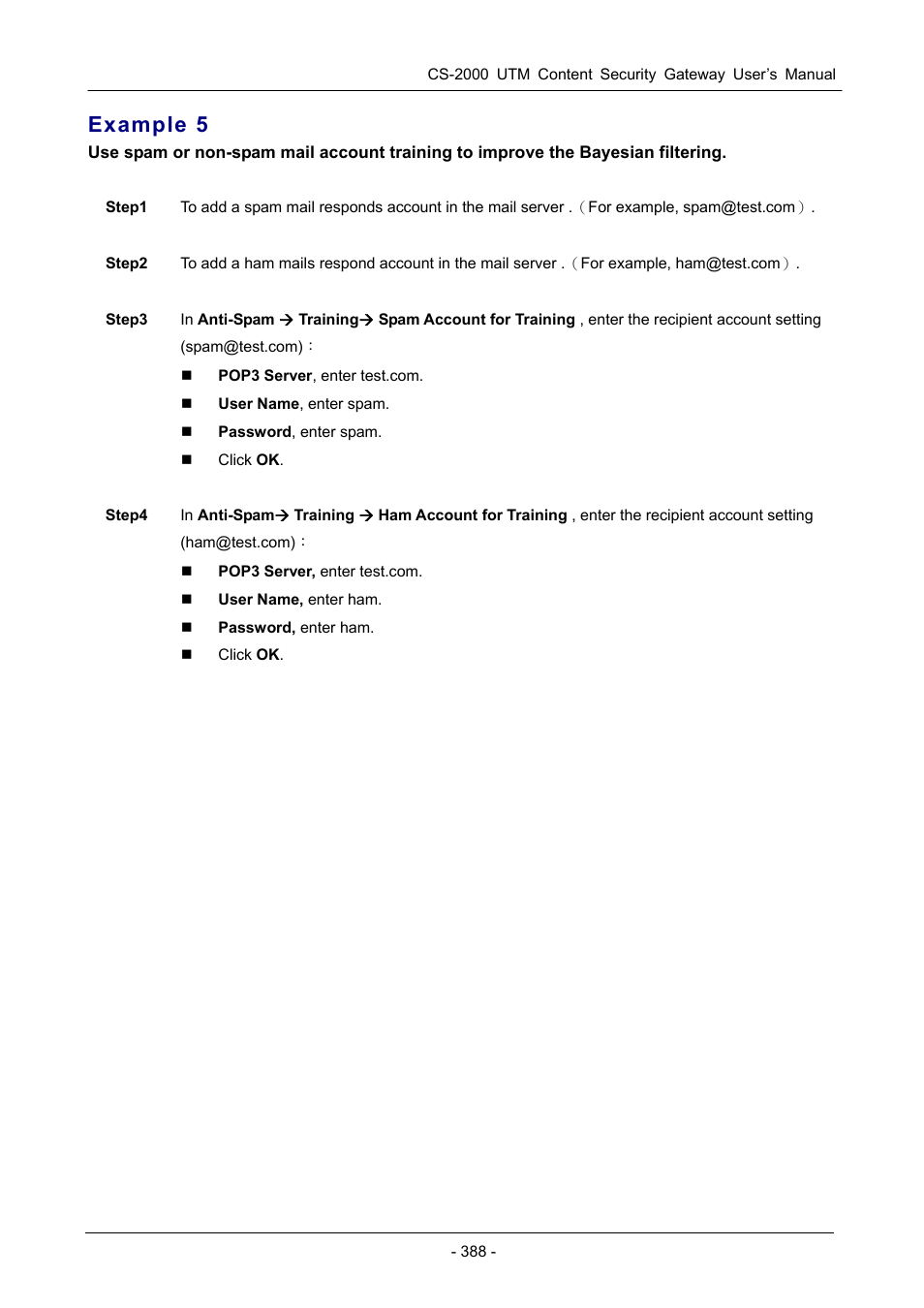 Example 5 | PLANET CS-2000 User Manual | Page 394 / 573