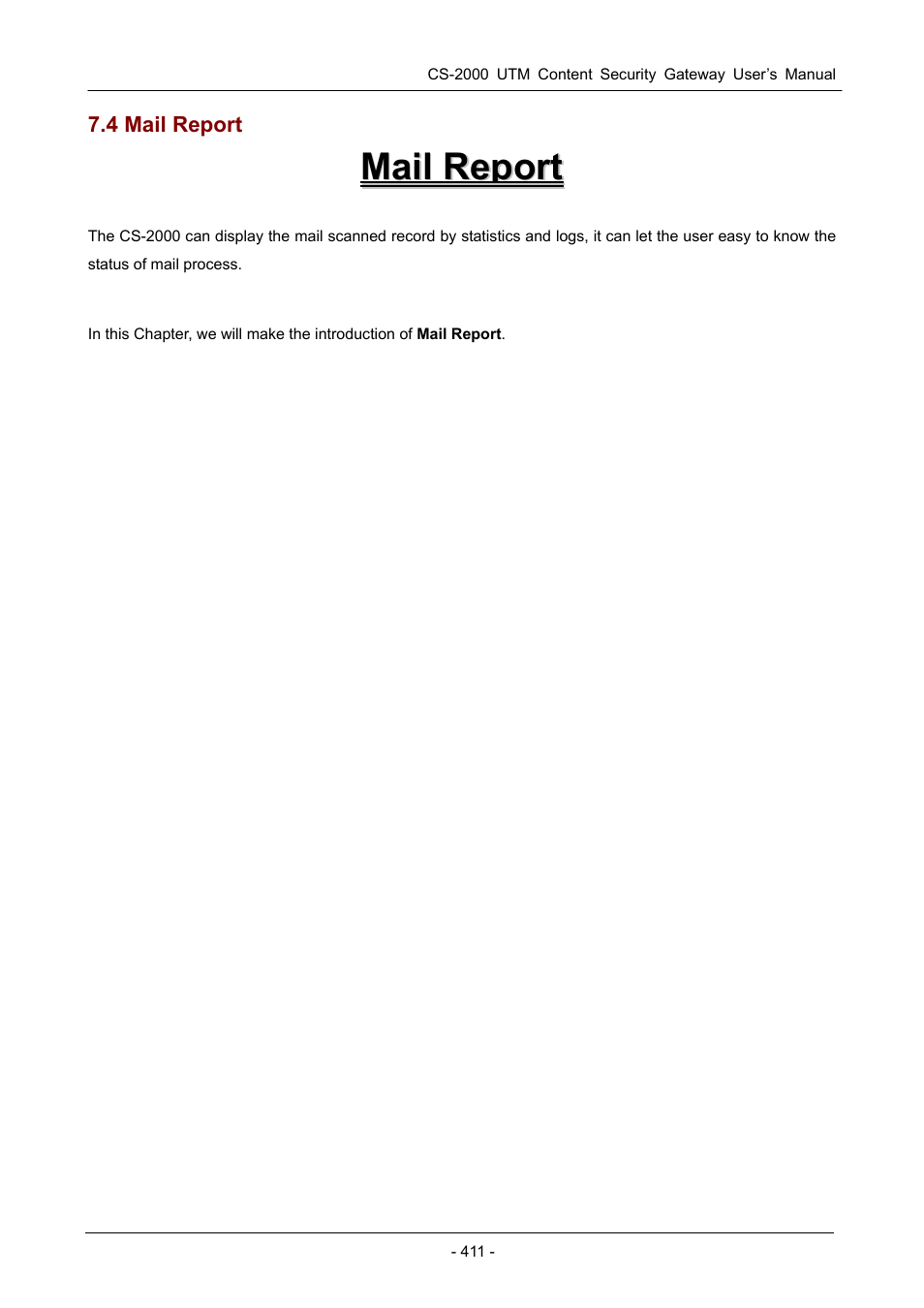 4 mail report | PLANET CS-2000 User Manual | Page 417 / 573