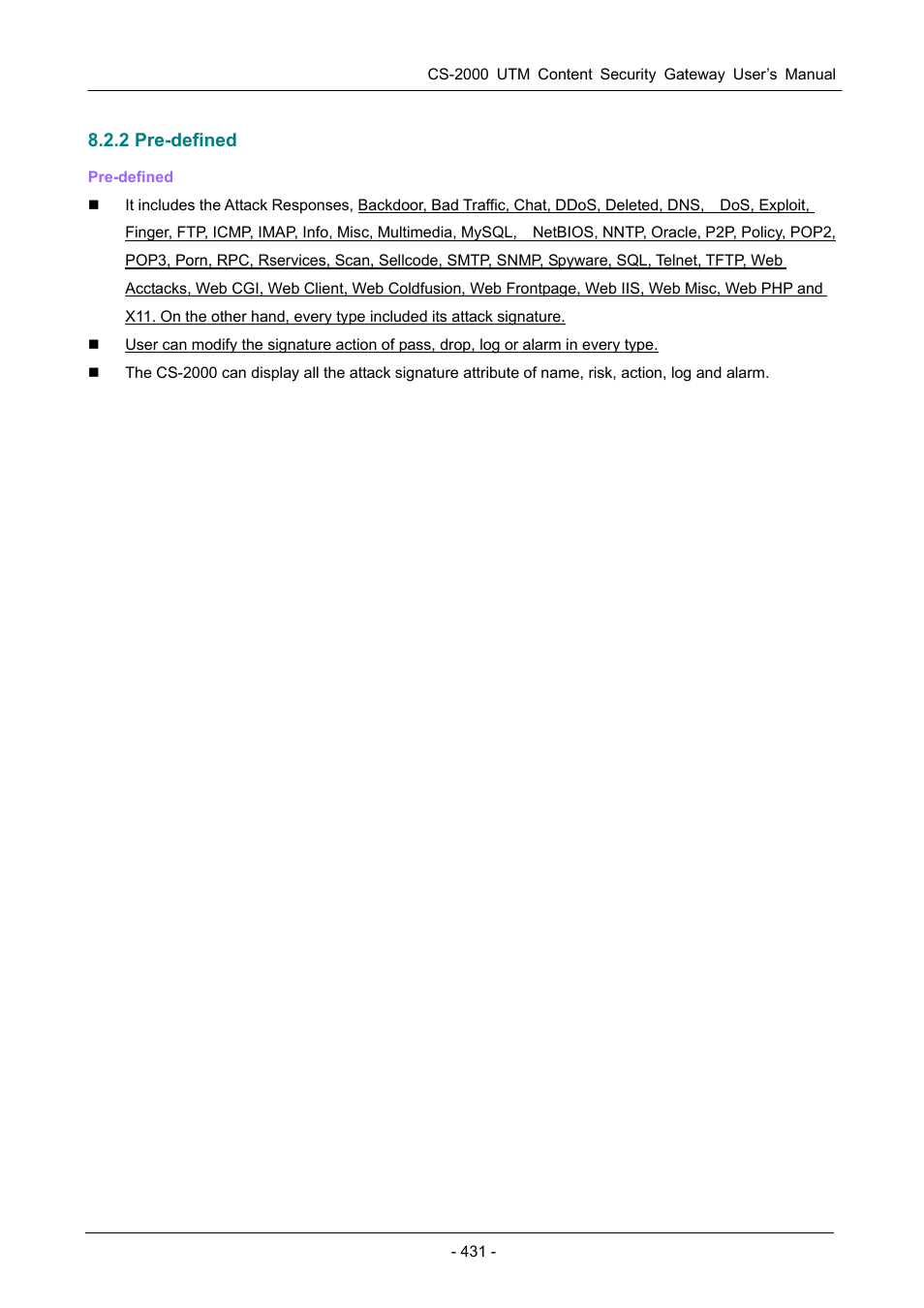 2 pre-defined | PLANET CS-2000 User Manual | Page 437 / 573