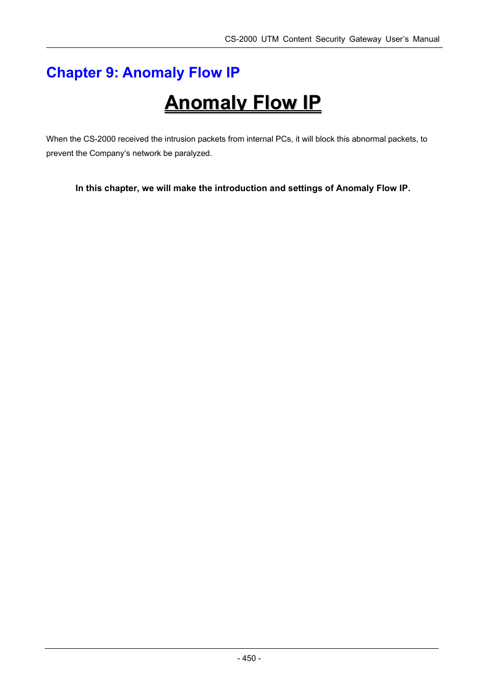 Chapter 9: anomaly flow ip | PLANET CS-2000 User Manual | Page 456 / 573