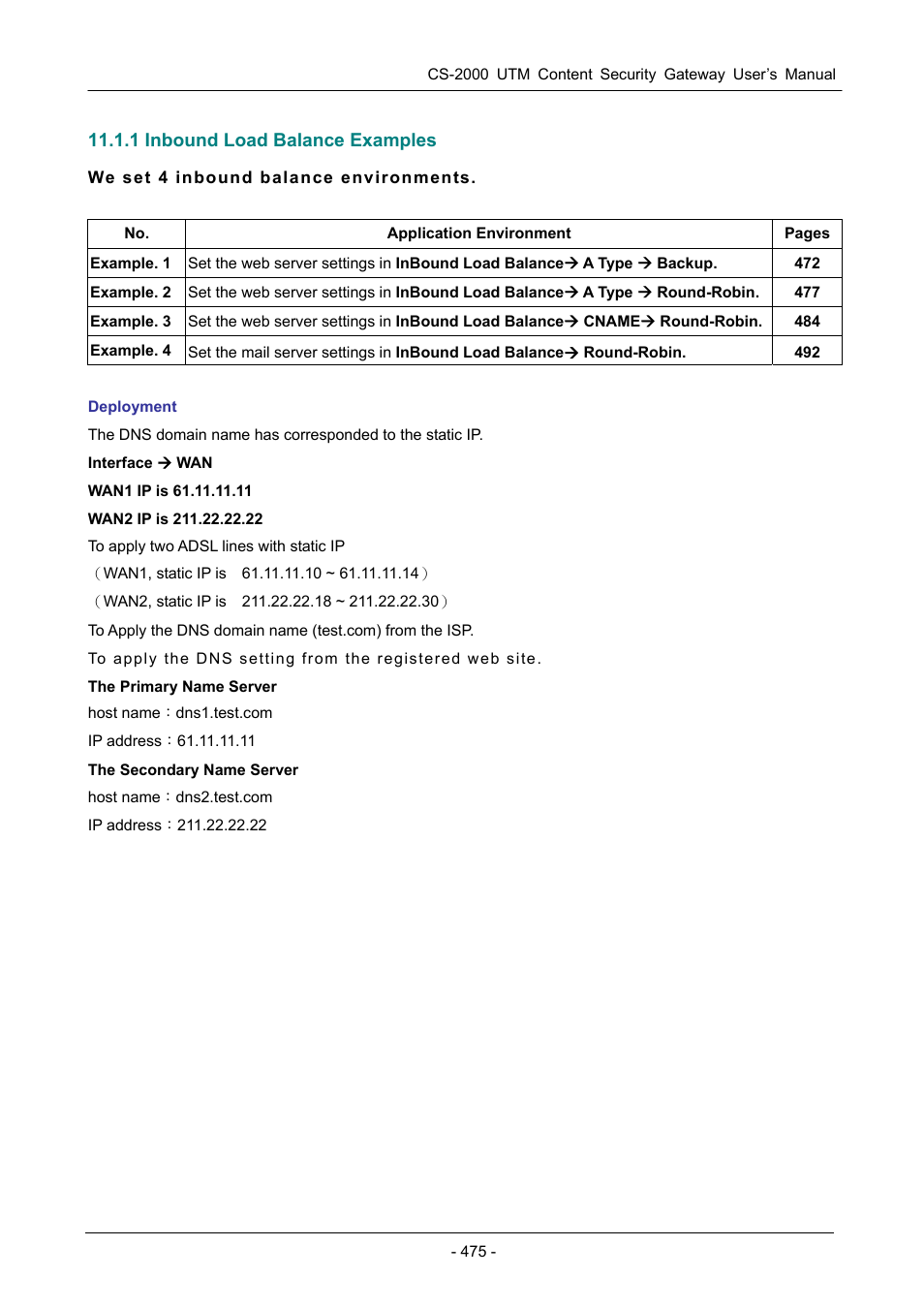 1 inbound load balance examples | PLANET CS-2000 User Manual | Page 481 / 573