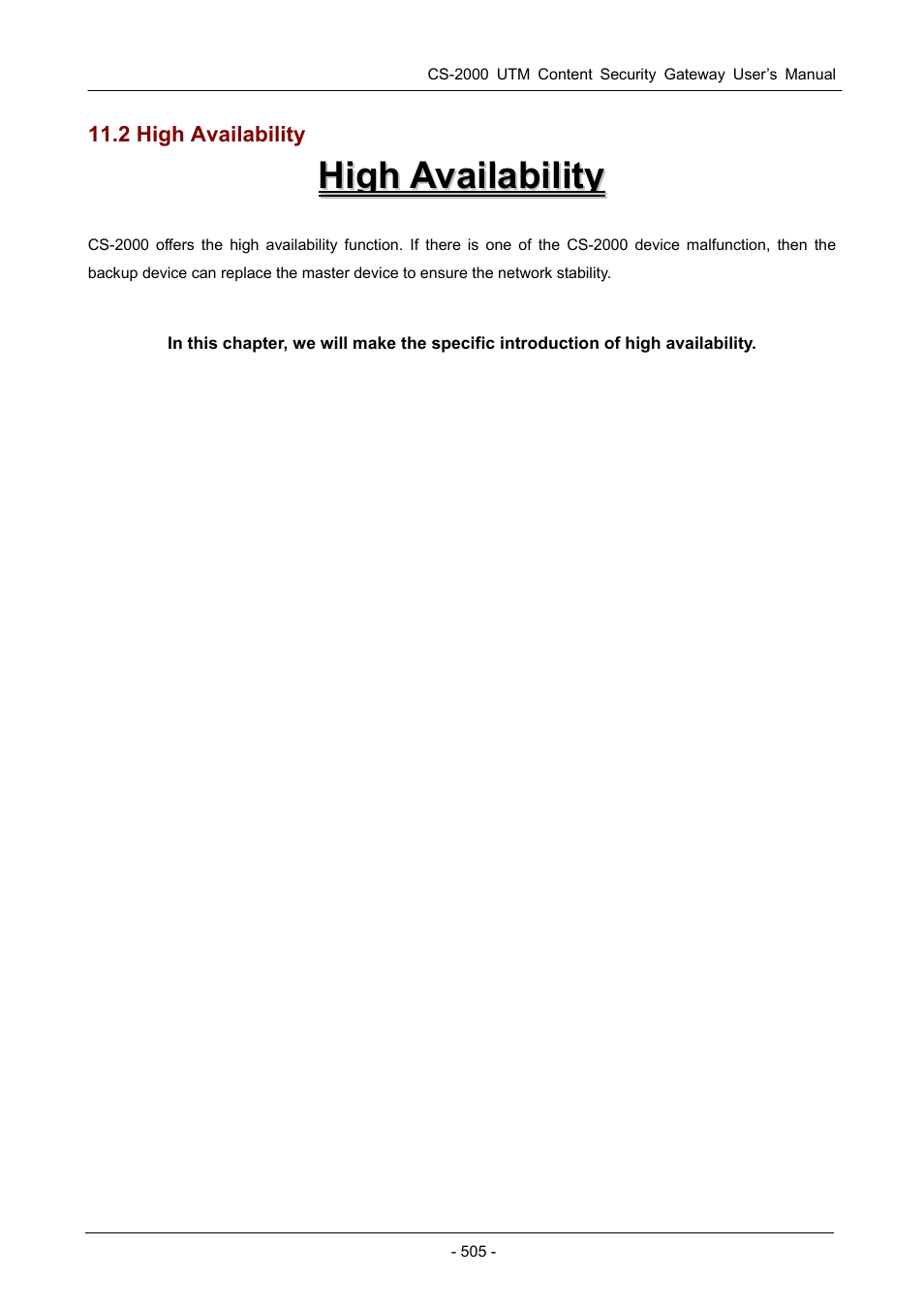 2 high availability | PLANET CS-2000 User Manual | Page 511 / 573