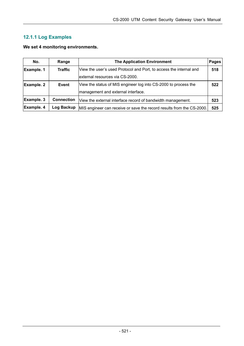 1 log examples | PLANET CS-2000 User Manual | Page 527 / 573