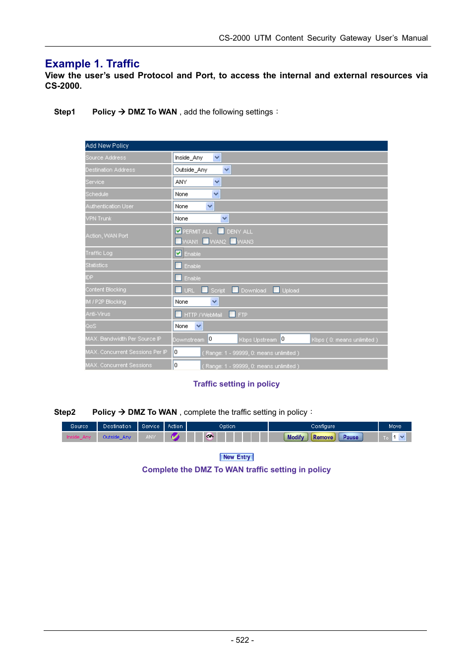 Example 1. traffic | PLANET CS-2000 User Manual | Page 528 / 573