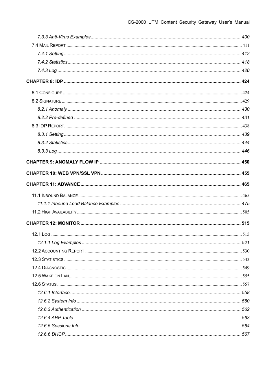 PLANET CS-2000 User Manual | Page 6 / 573