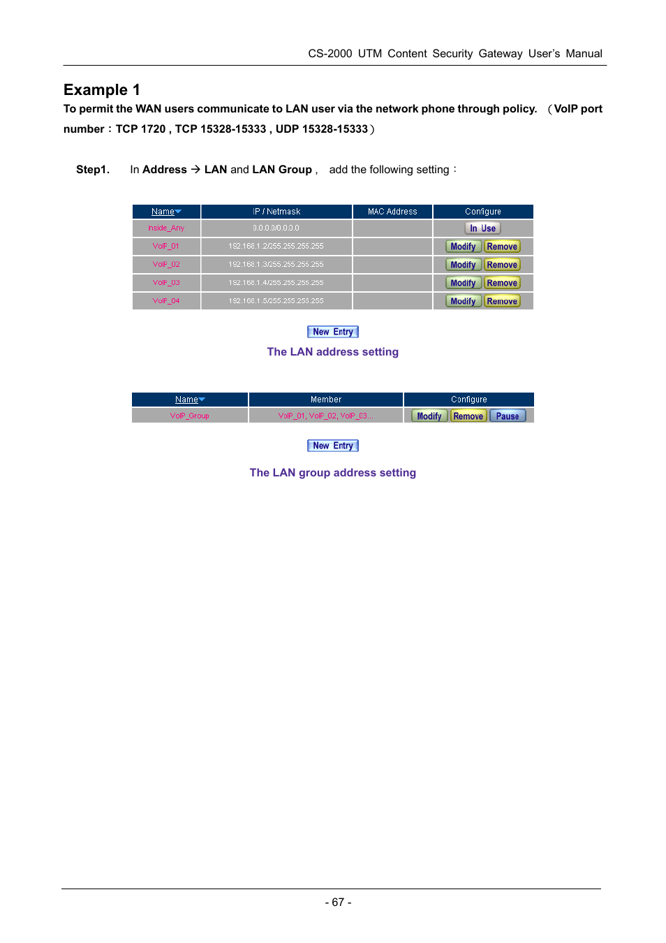 Example 1 | PLANET CS-2000 User Manual | Page 73 / 573