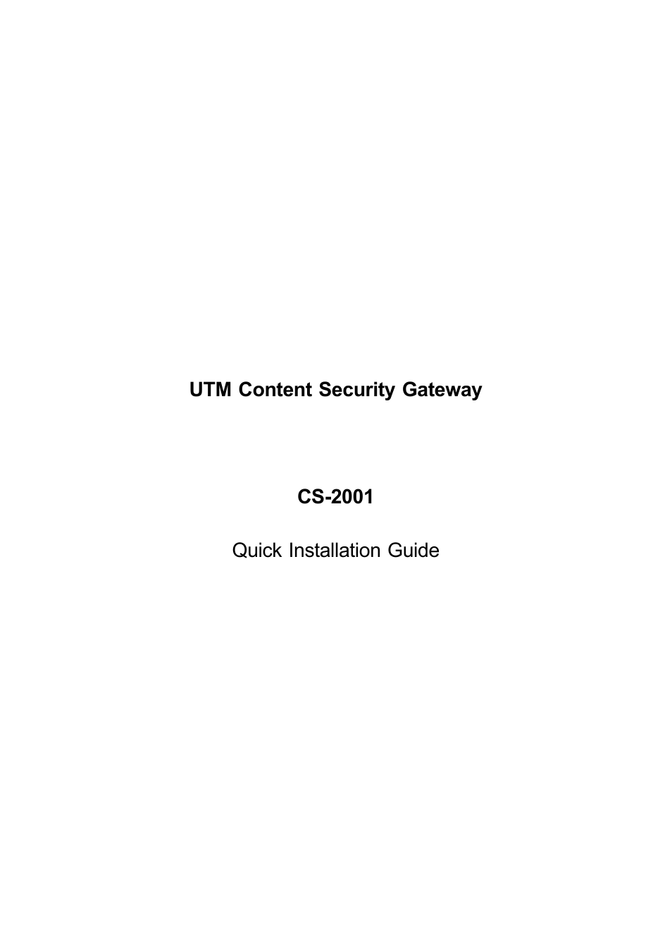 PLANET CS-2001 User Manual | 16 pages