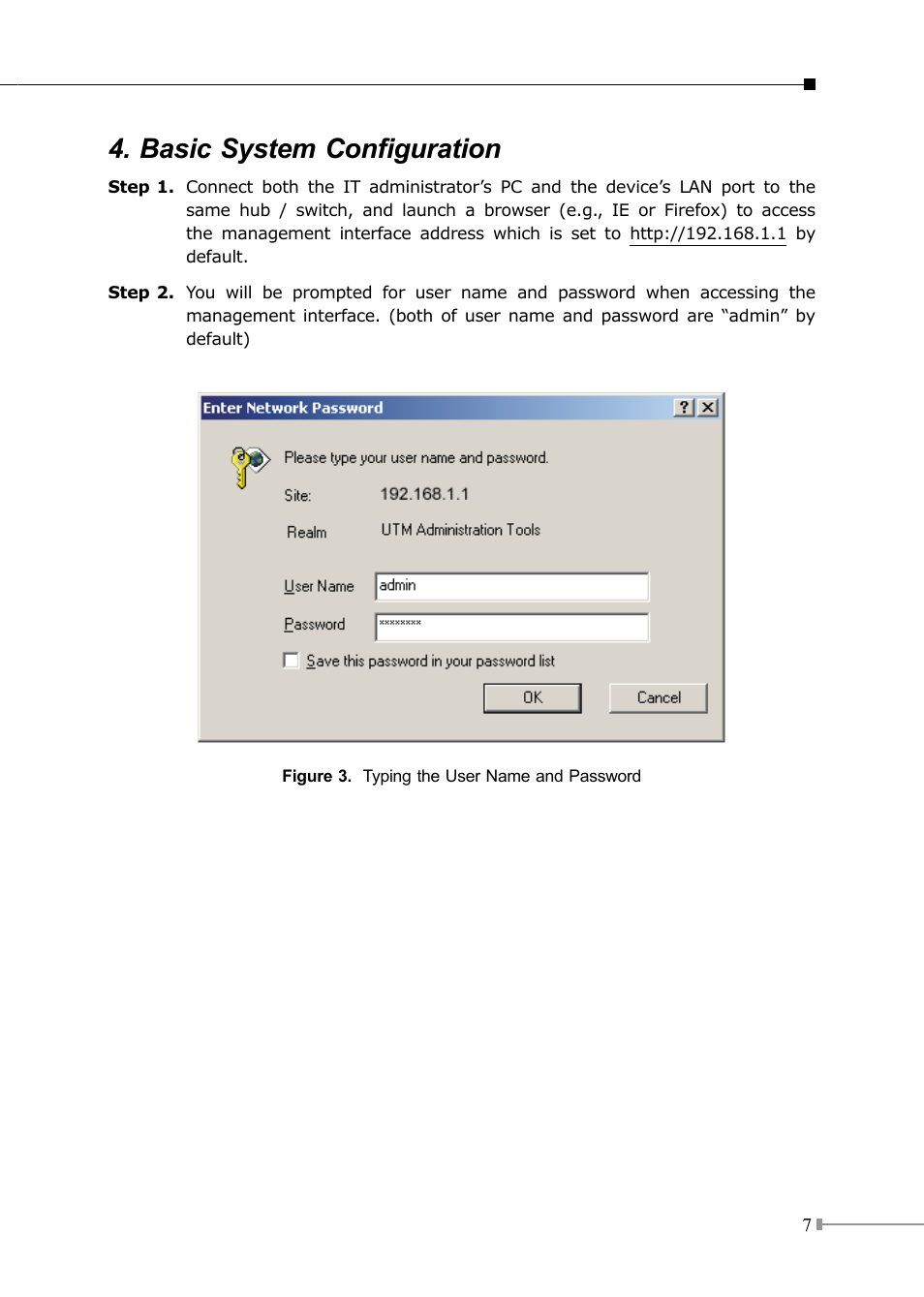 Basic system configuration | PLANET CS-2001 User Manual | Page 7 / 16