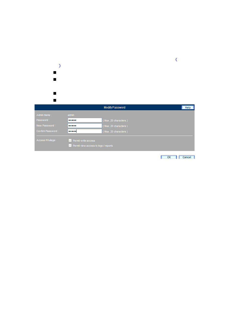 2 modifying the password | PLANET CS-2001 User Manual | Page 31 / 848