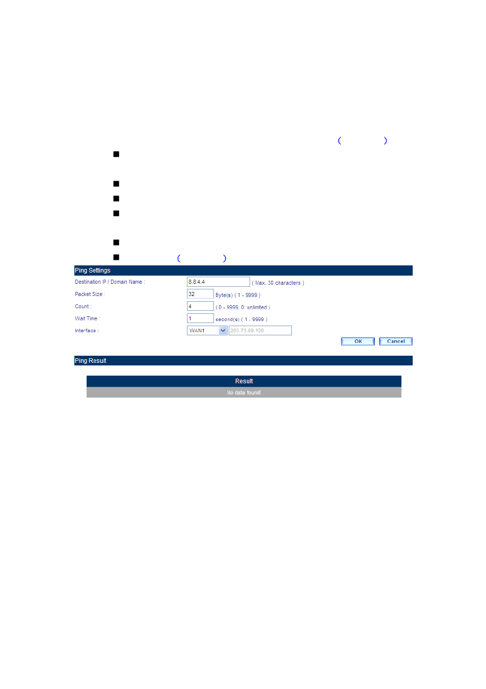 1 ping | PLANET CS-2001 User Manual | Page 828 / 848