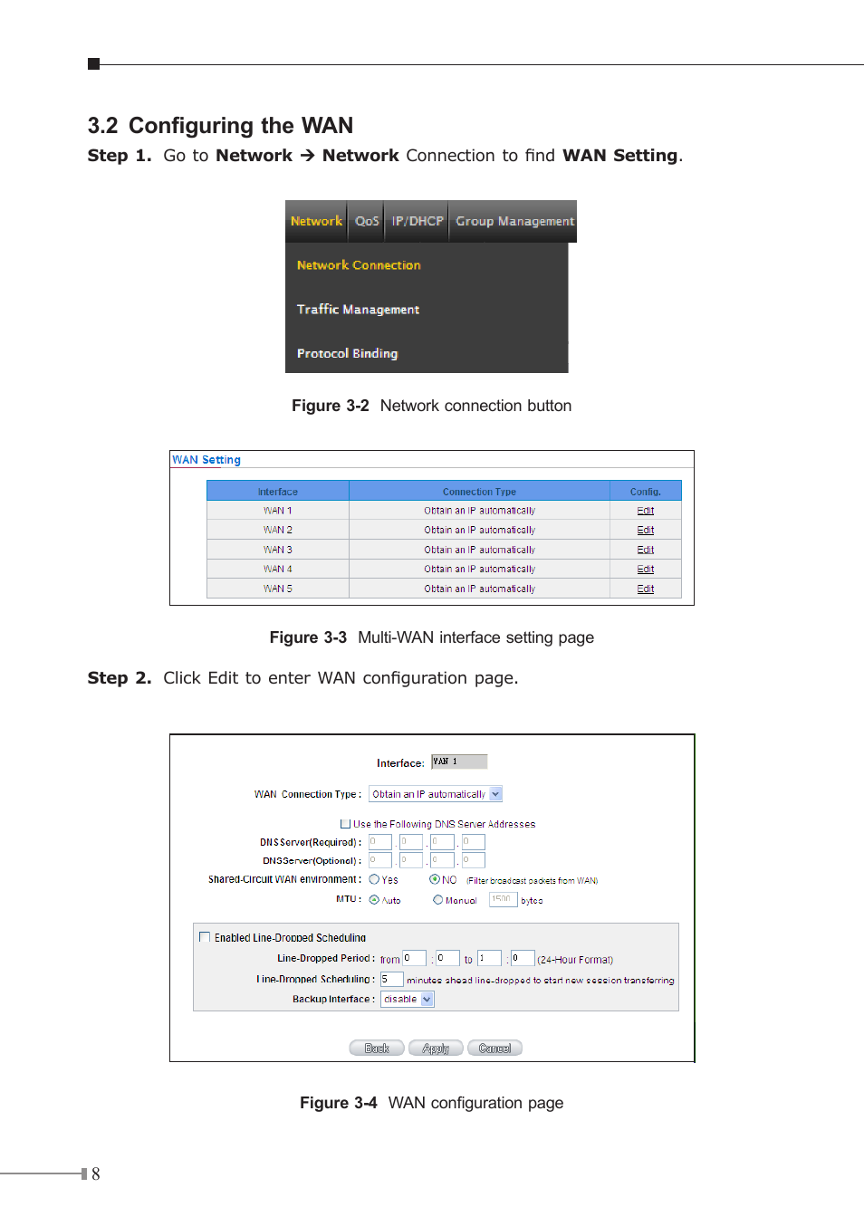 2 configuring the wan | PLANET CS-5800 User Manual | Page 8 / 12