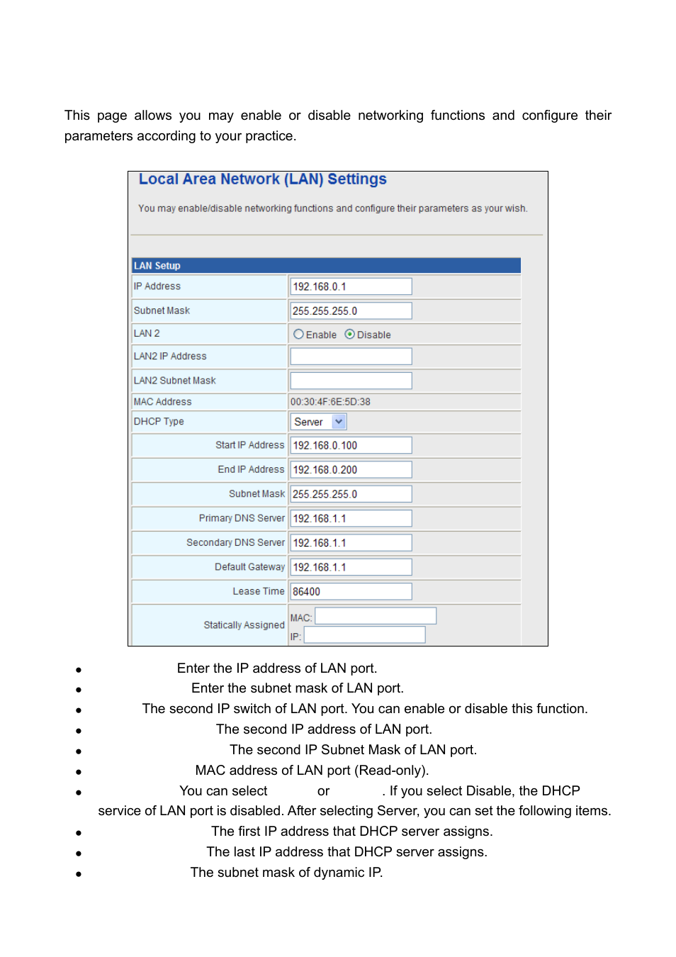 2 lan | PLANET FRT-401 User Manual | Page 31 / 76