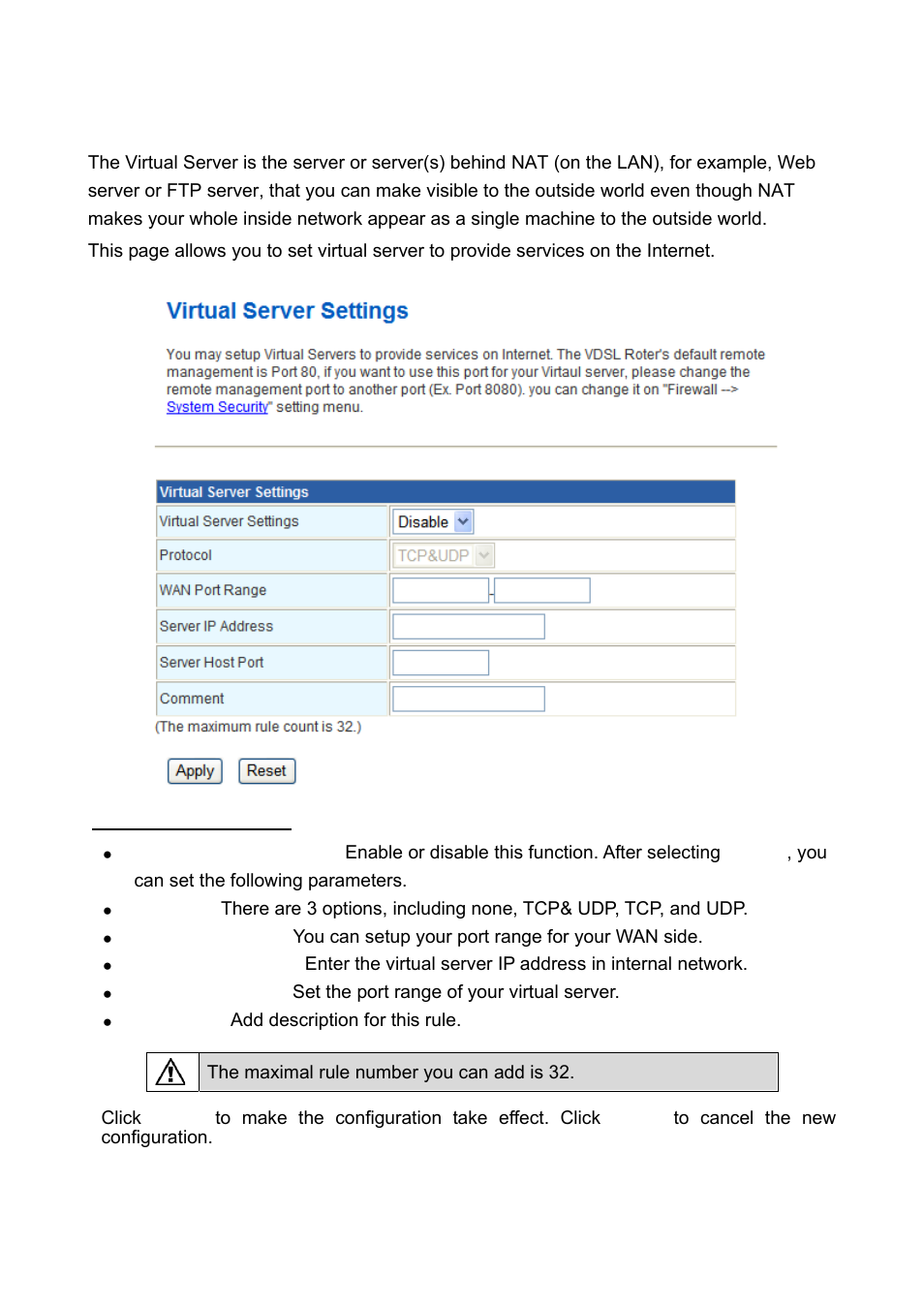 2 port forwarding (virtual server) | PLANET FRT-401 User Manual | Page 47 / 76