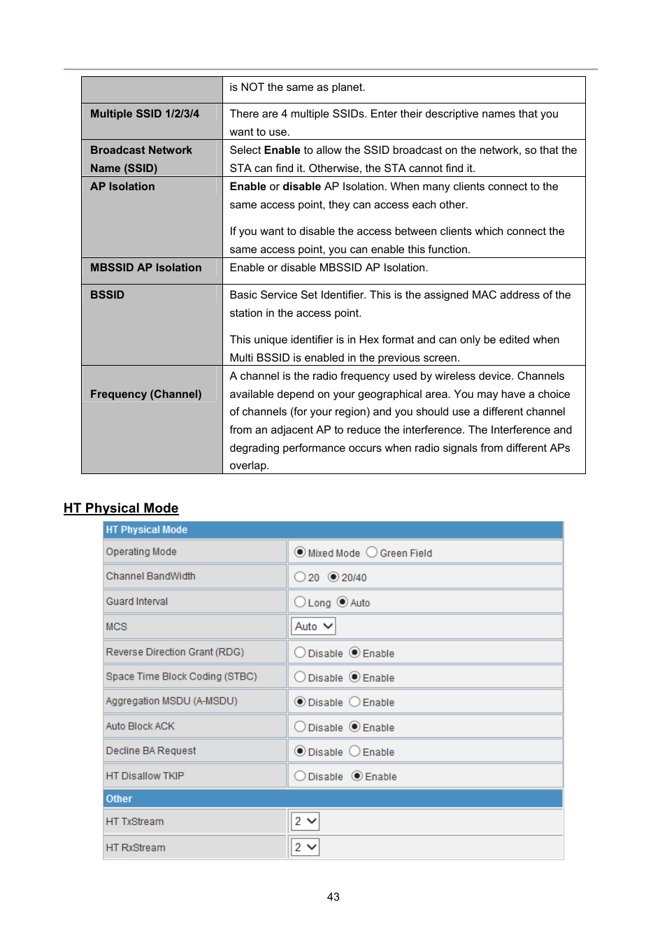 PLANET FRT-405N User Manual | Page 43 / 108