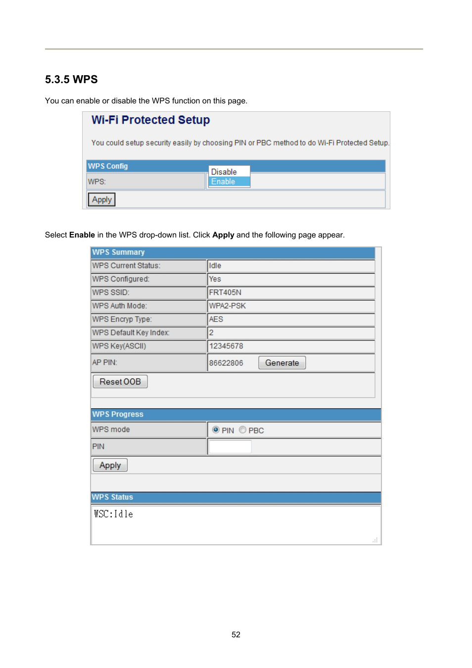 5 wps | PLANET FRT-405N User Manual | Page 52 / 108