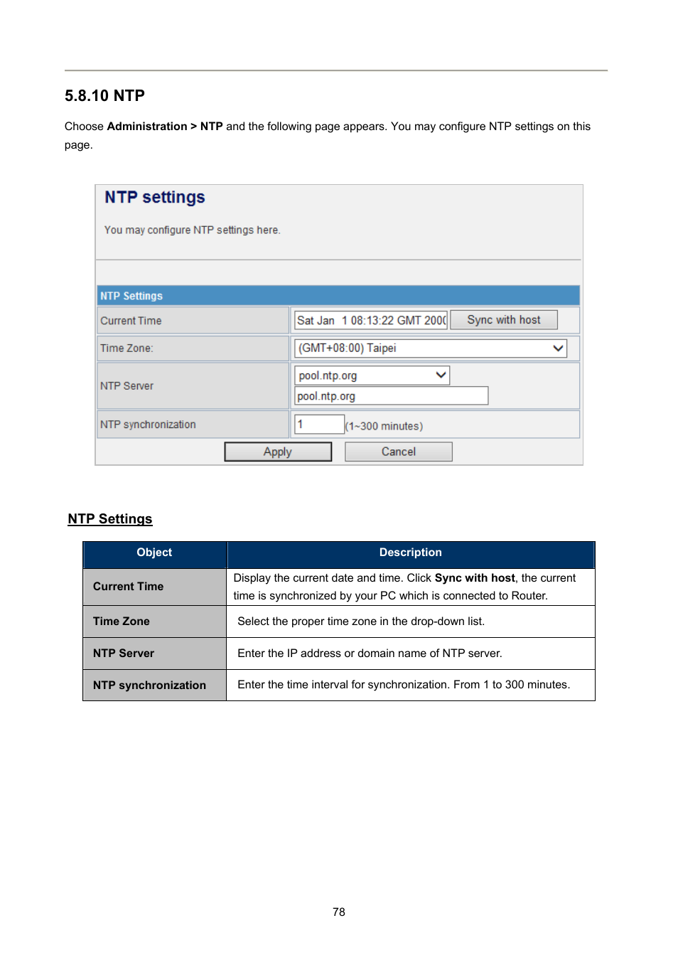 10 ntp | PLANET FRT-405N User Manual | Page 78 / 108
