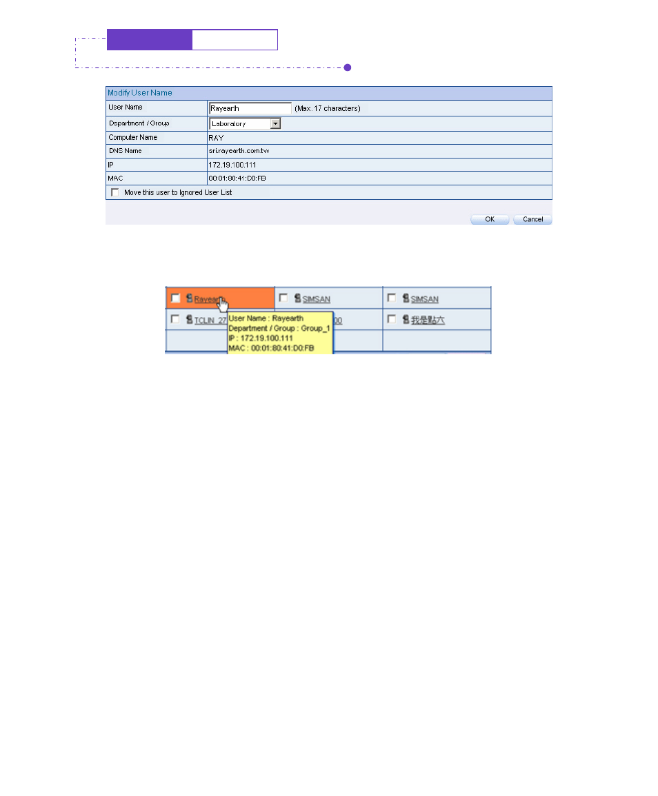 Example 1 user list | PLANET IM-1000 User Manual | Page 37 / 211