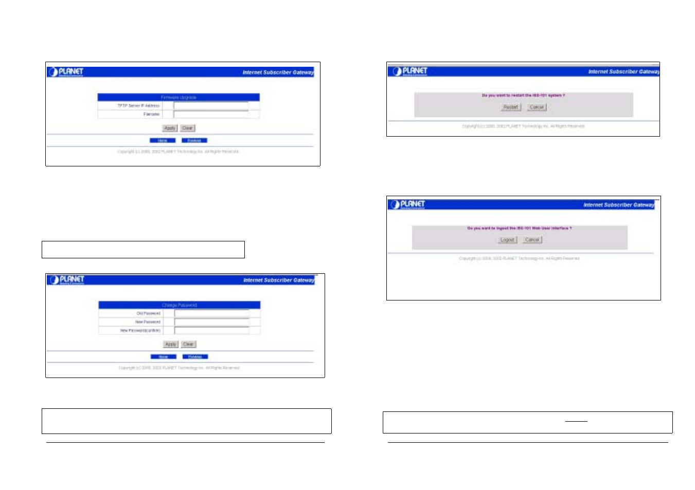 PLANET ISG-101 User Manual | Page 22 / 29