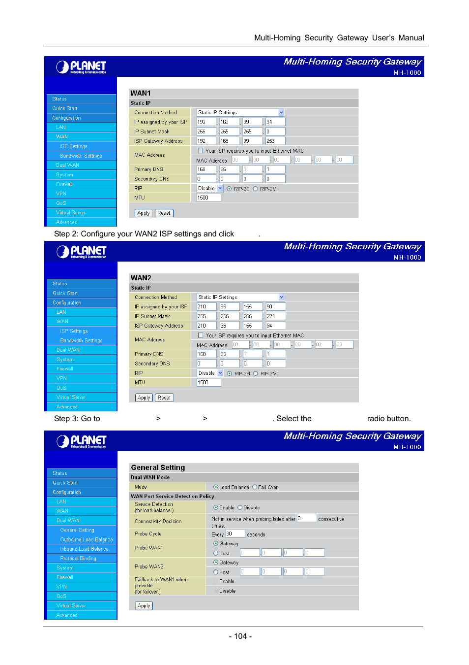 PLANET MH-1000 User Manual | Page 108 / 141