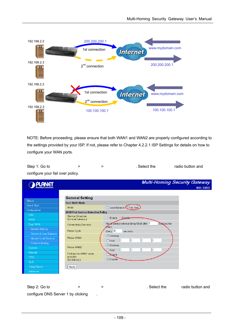 Before fail over, After fail over | PLANET MH-1000 User Manual | Page 113 / 141