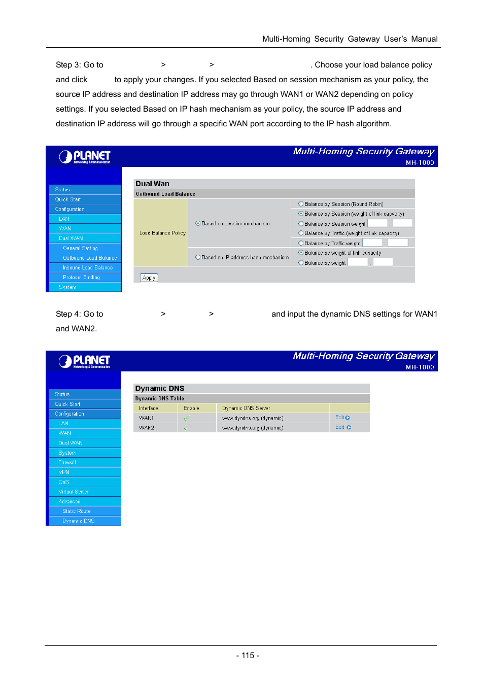 PLANET MH-1000 User Manual | Page 119 / 141