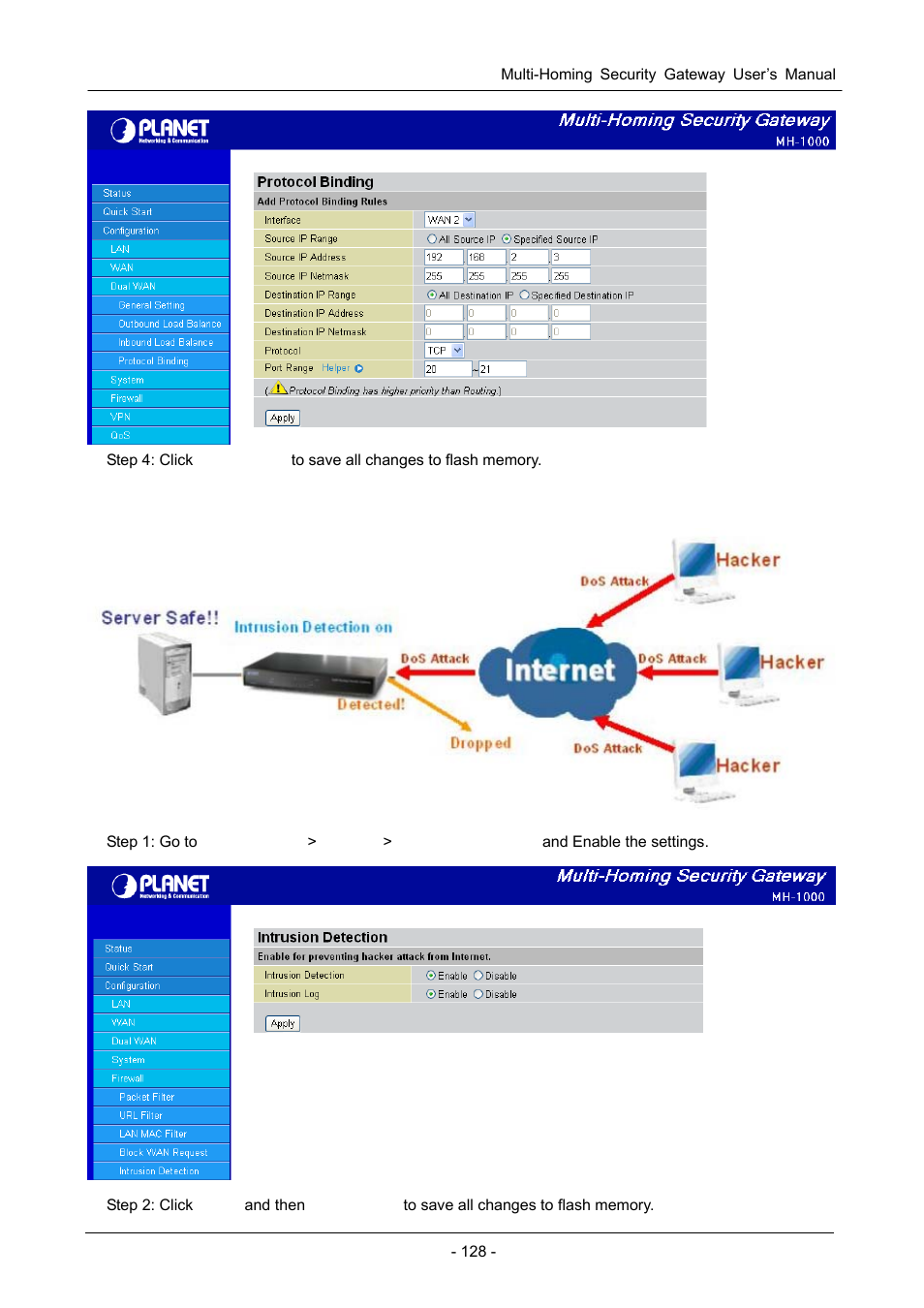 D.11 intrusion detection, D.11, Ntrusion | Etection | PLANET MH-1000 User Manual | Page 132 / 141