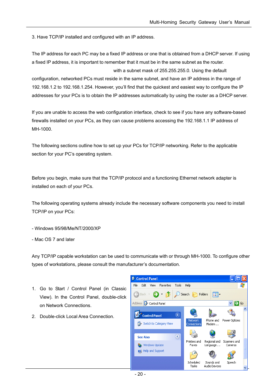 1 overview, 2 windows xp | PLANET MH-1000 User Manual | Page 24 / 141