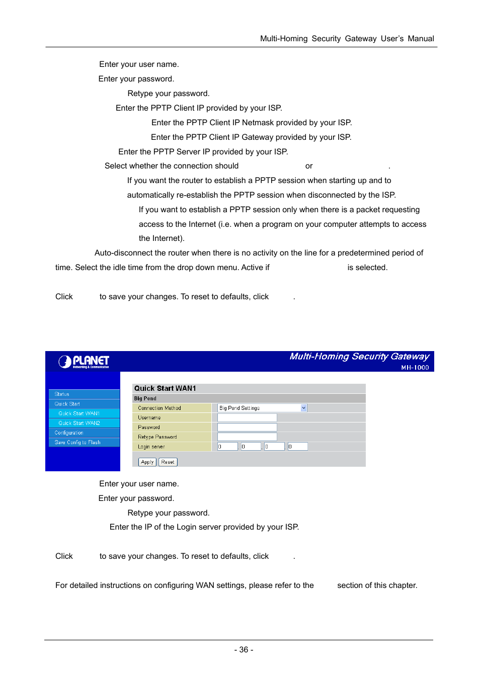5 big pond | PLANET MH-1000 User Manual | Page 40 / 141