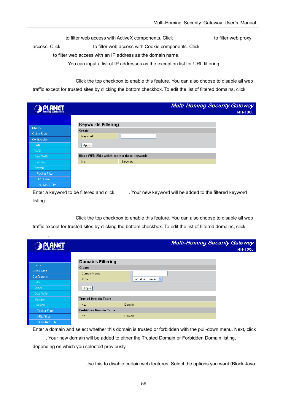 PLANET MH-1000 User Manual | Page 63 / 141