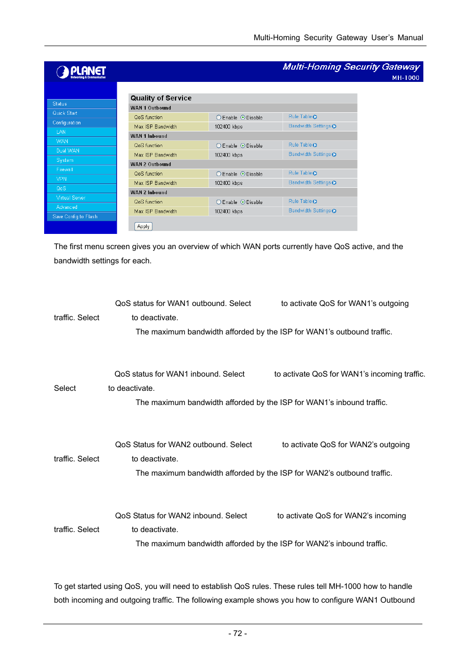 PLANET MH-1000 User Manual | Page 76 / 141