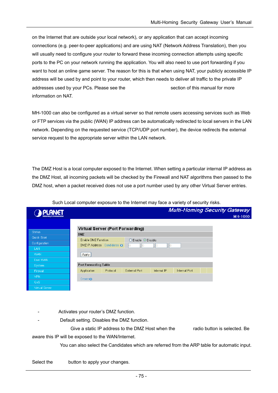1 dmz | PLANET MH-1000 User Manual | Page 79 / 141