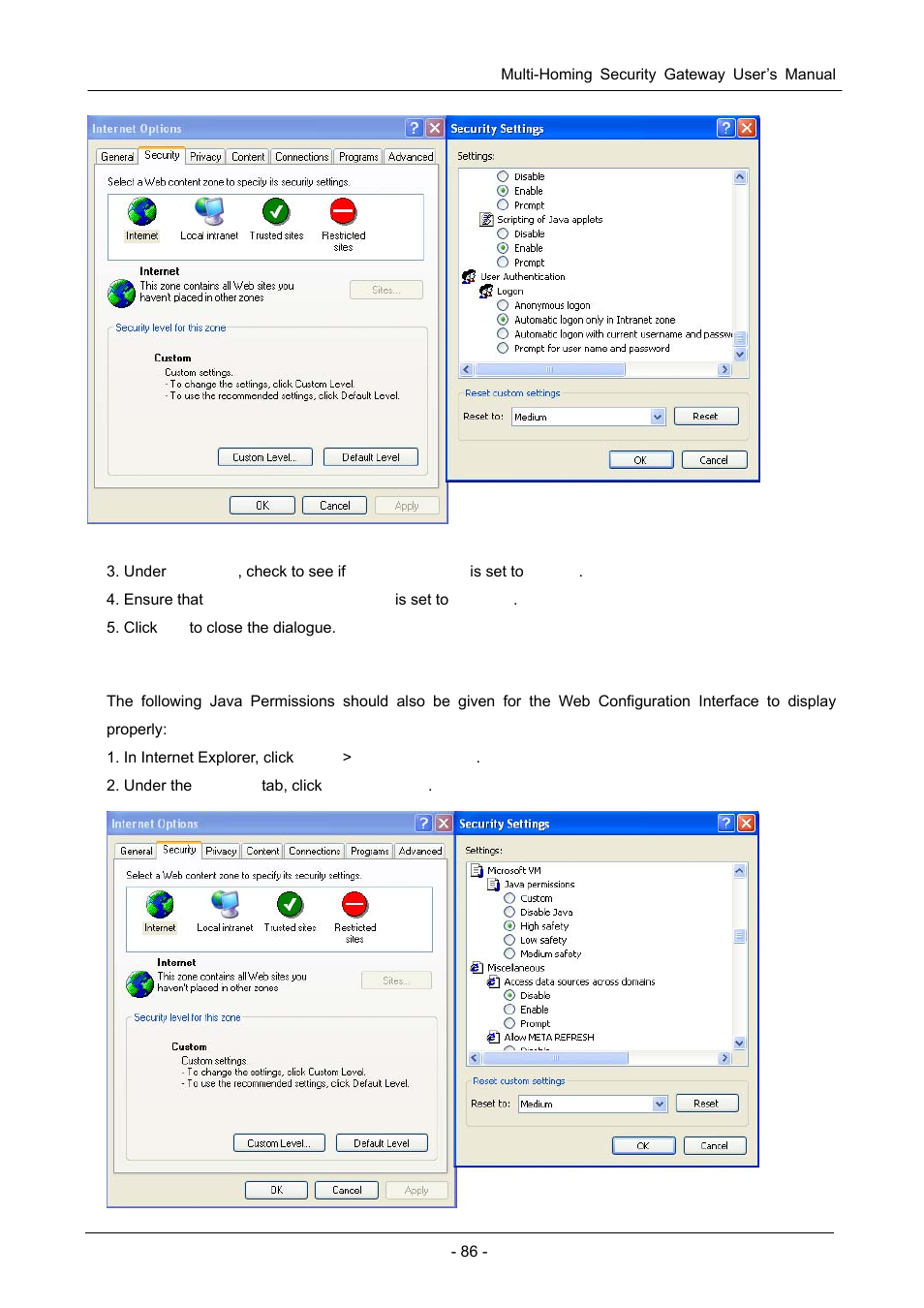 3 java permissions | PLANET MH-1000 User Manual | Page 90 / 141