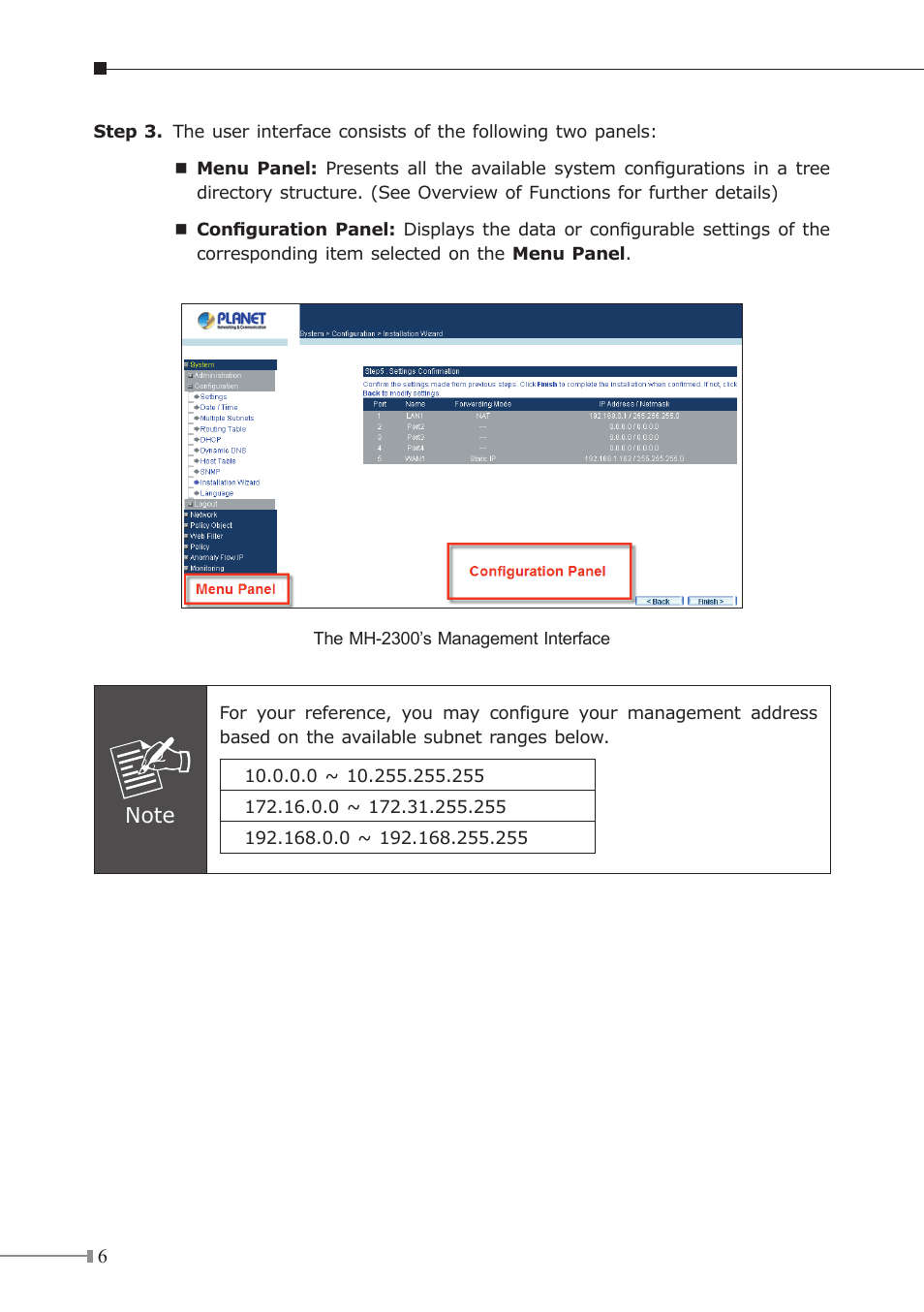 PLANET MH-2300 User Manual | Page 6 / 20