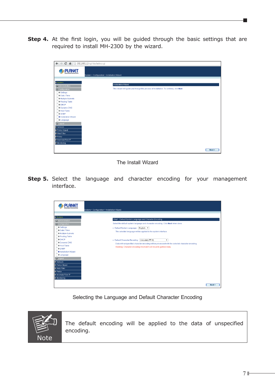 PLANET MH-2300 User Manual | Page 7 / 20