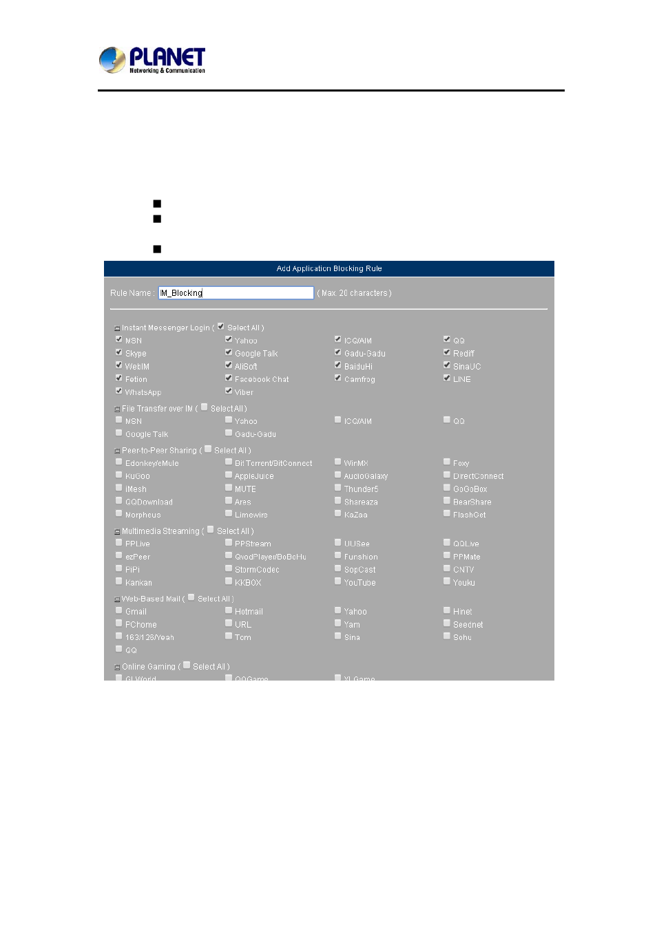 1 examples of blocking | PLANET MH-2300 User Manual | Page 149 / 383