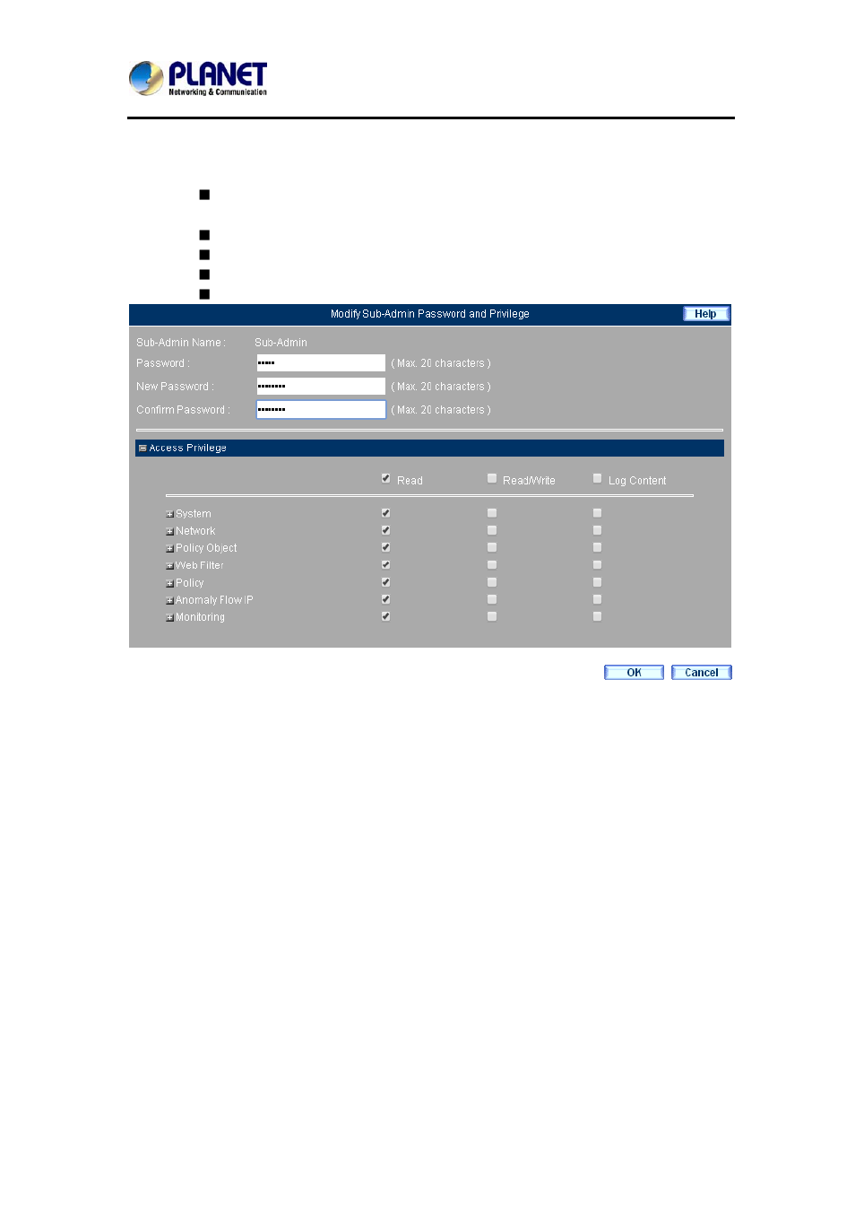2 modifying the password | PLANET MH-2300 User Manual | Page 16 / 383