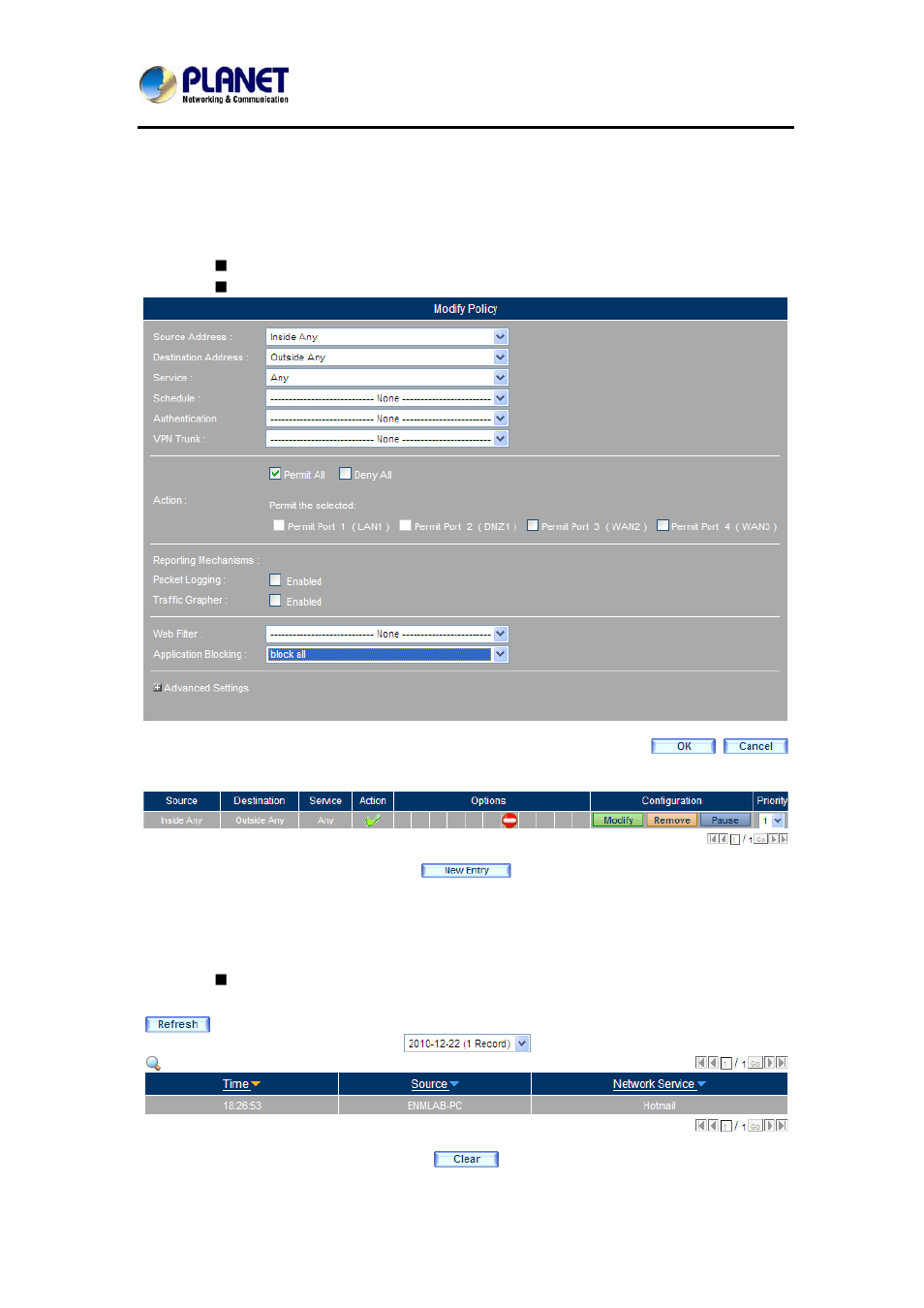 4 application blocking | PLANET MH-2300 User Manual | Page 358 / 383