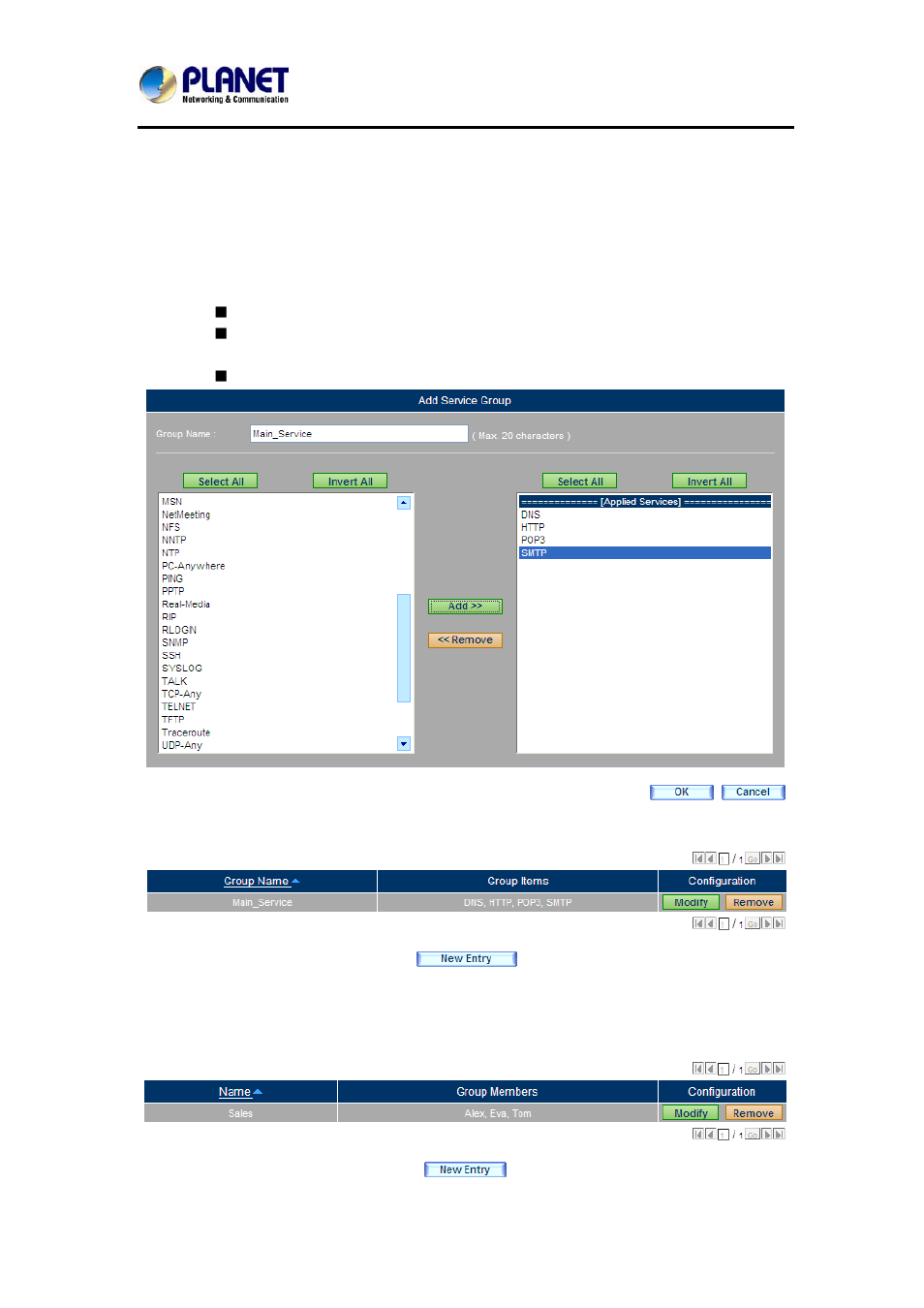 2 example of service group | PLANET MH-2300 User Manual | Page 85 / 383