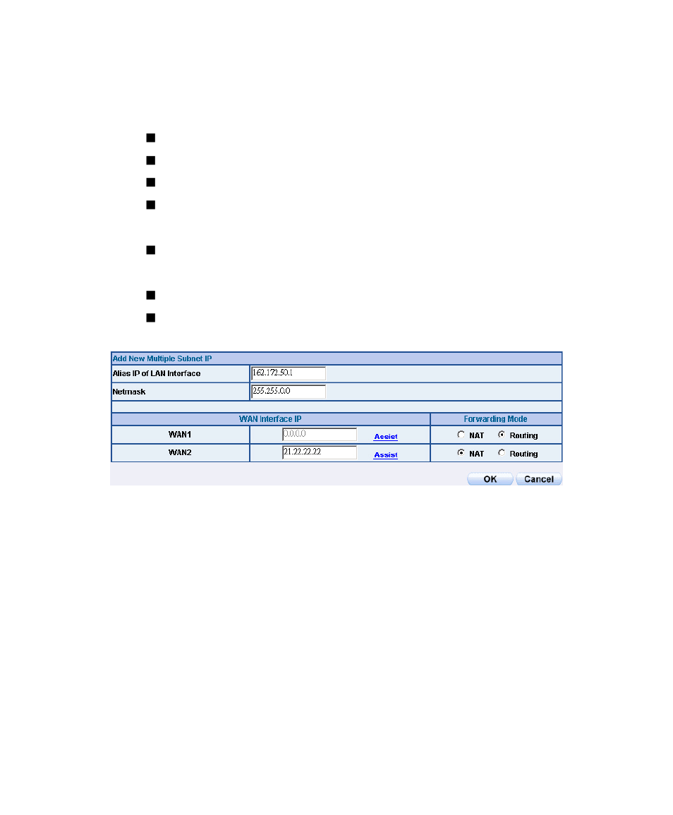 Adding multiple subnet | PLANET SG-1000 User Manual | Page 31 / 262